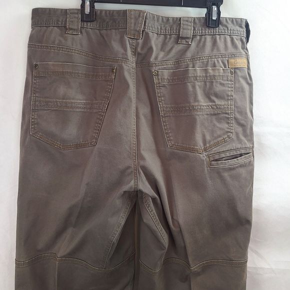 Cabela's Casuals Men's (W38 x L34) Brown Cotton Stretch Straight Leg Pants - Picture 6 of 11